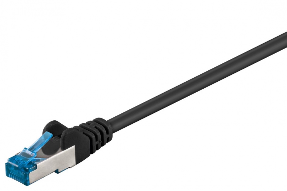 Cablu de retea S/FTP (PiMF) CAT 6A LSOH 30m Negru, Goobay G94905 (PiMF) imagine noua 2022